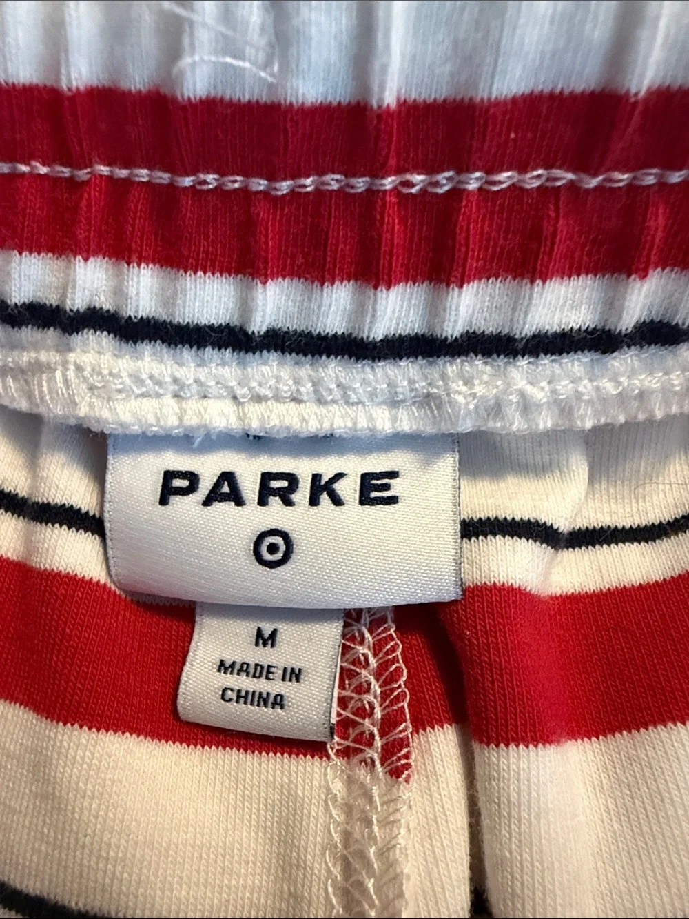 Parke for Target Red & White Striped Women’s Athletic Drawstring Shorts